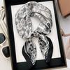 2026 Neues Florales Muster Satin Seiden Schal 70cm Kleines Quadratisches Halstuch Damen Vielseitiges Dekoratives Bandana