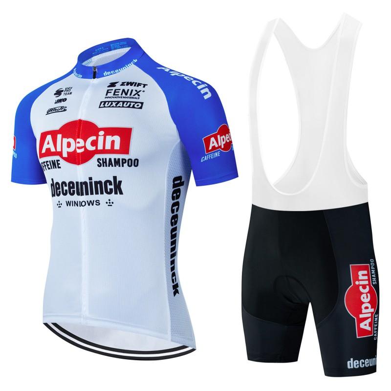 Mens Cycling Jersey Shorts Set Quick Step Style Mountain Road Bike Apparel Breathable Performance Wear
