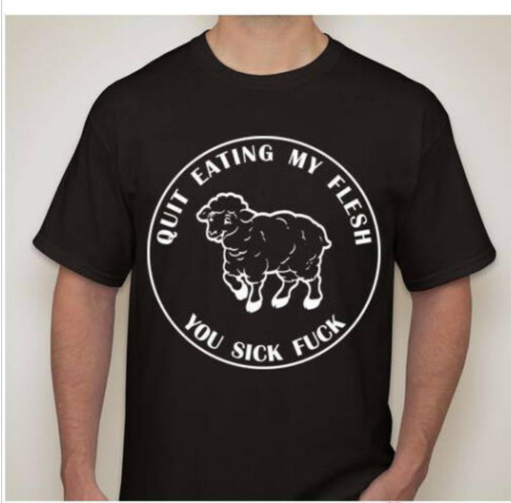 

Quit eating my flesh Vegan Vegetarian T shirt Tee Funny 4XL
