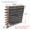 Copper Tube Aluminum Fin Heat Exchanger Condenser Coil Air/water-cooled Freezer Aluminum Sink Fin Radiator Shellless 1PC
