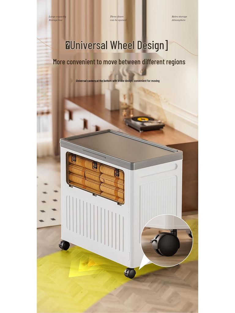 Oversized Flip-Top Storage Box: No Installation Required for Living Room Snacks and Kids' Toys