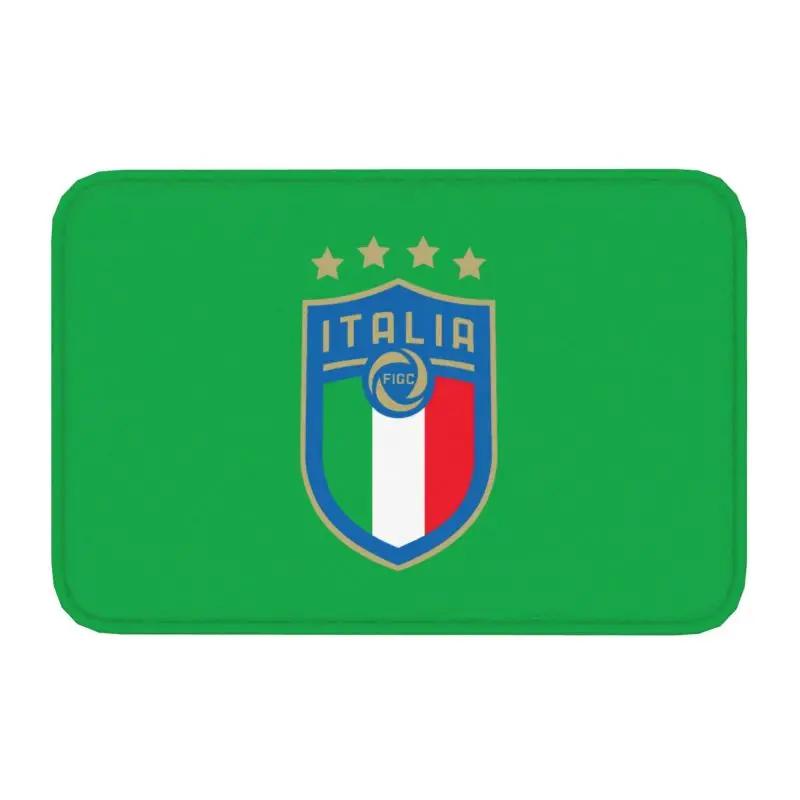 Italia Figc Mat Rug Carpet Anti-Slip Floor Mats Bedroom Italia Italy Figc World Champions 4 Stars Soccer Football Legends