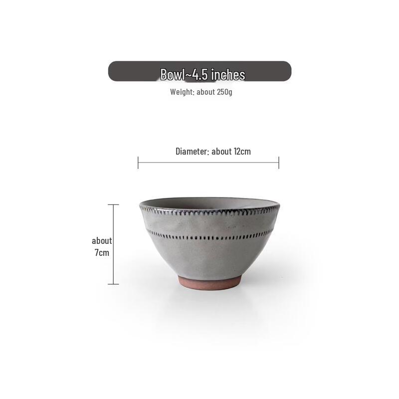 

ZISIZ Premium Japanese Style Ceramic Rice & Soup Bowl Set
