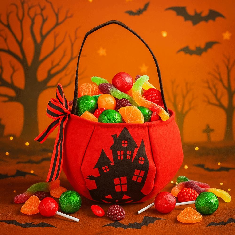 Trick or Treat Halloween Candy Bag Storage Handbag Party Supplies Sugar Pocket Pumpkin Ghost Bat Pumpkin Sugar Bag Gift