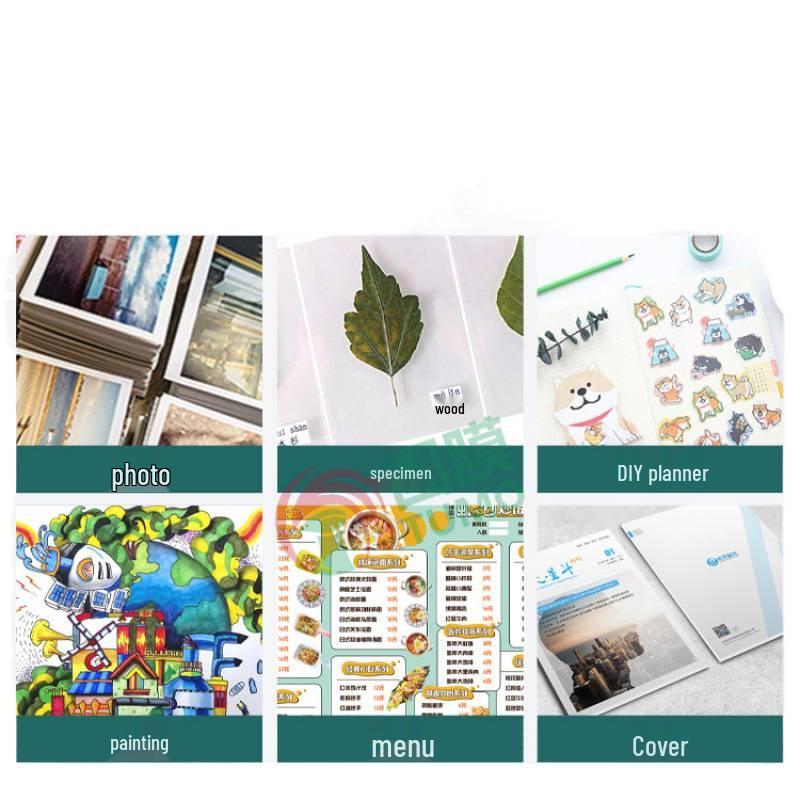 Glossy A4 Cold Lamination Film, Self-Adhesive for Photo and Bookmark Protection, 6-Inch Specimen Laser Leaf 