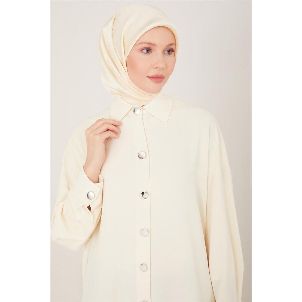 Shirt With Metal Buttons On The Front 23y3000 Nude