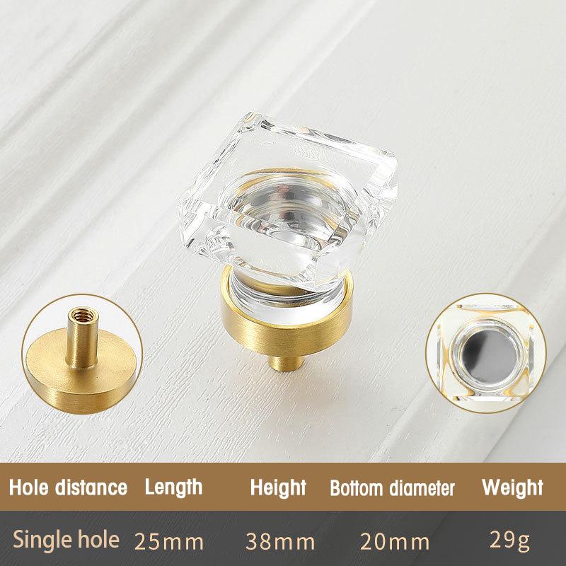 

Ручка для мебели из хрустального стекла с золотым основанием, прозрачная ручка для кухонного шкафа, ручки для ящиков шкафа, домашний декор