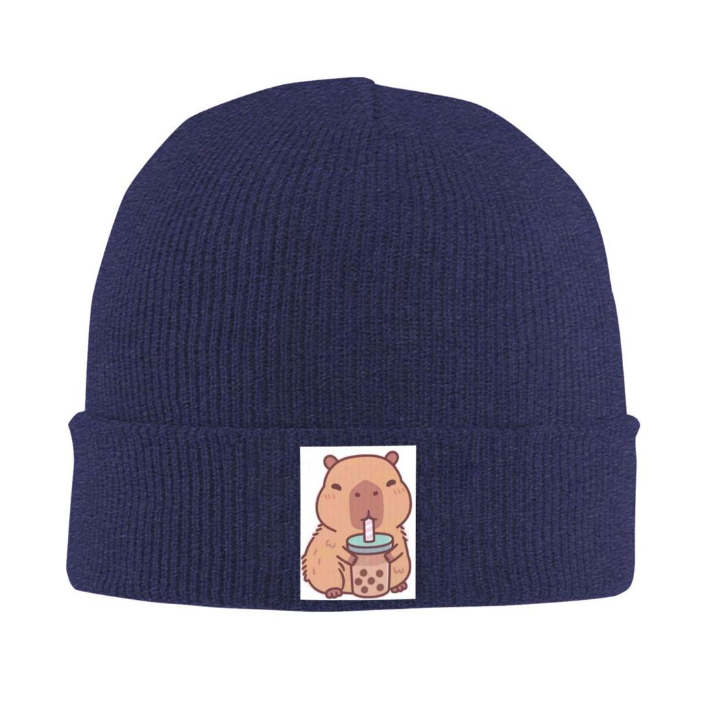 Cute Capybara Be Cappy Warm Knitted Cap Winter Knit Bonnet Hat Skullies Beanies Hip Hop Caps for Unisex