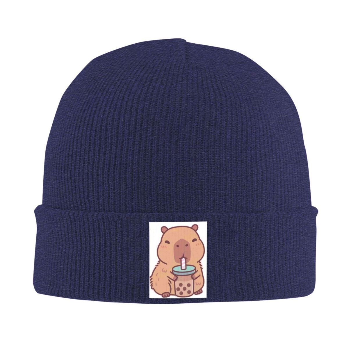 

Cute Capybara Be Cappy Warm Knitted Cap Winter Knit Bonnet Hat Skullies Beanies Hip Hop Caps for Unisex One Size
