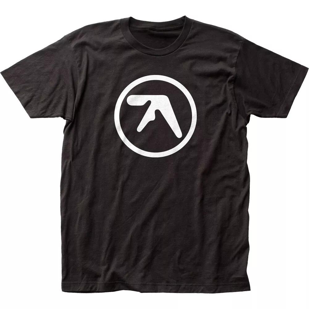 Aphex Twin Logo Herre T-skjorte Rock N Roll Band Klassisk Konsert T-skjorte Ny Svart