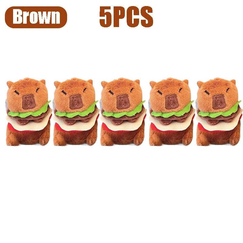 Capybara Hamburger Plüschtier Niedliche Anime Flauschige Puppe Weiches Simulations-Weihnachtsgeschenk für Kinder Mädchen