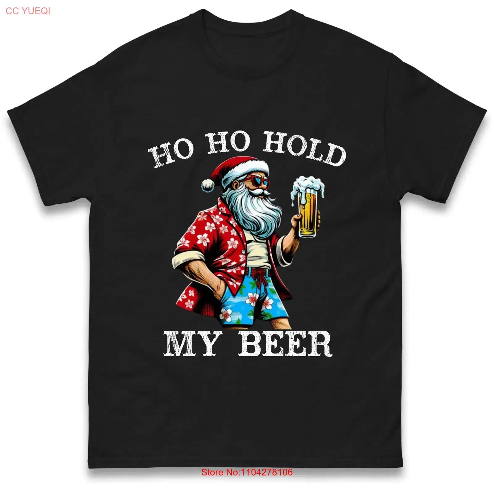 

Christmas in July Santa T Shirt Funny Ho Hold My Beer Beach vintage Washed Top For Everyday Wear Unisex homme Versatile 5XL різнокольоровий
