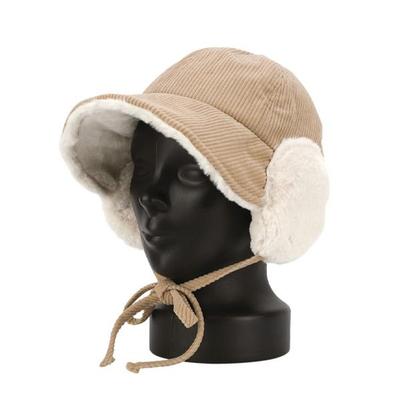 Lcate Damen Ohrenschützer Winter Pelzmütze Warme Fischerhut Pelz Cordhut LMJ122