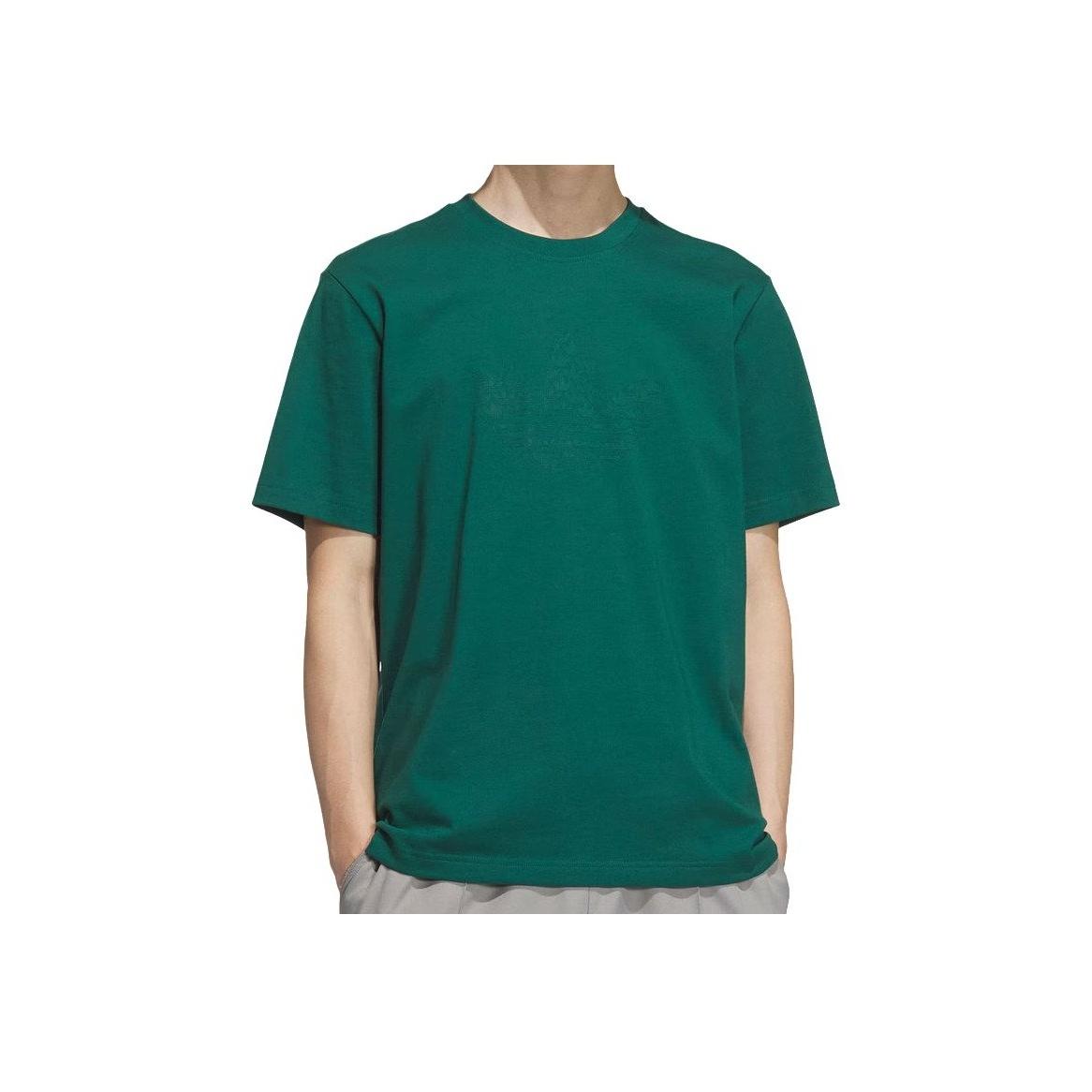 

Adidas Оригинальная ретро футбольная спортивная повседневная толстовка простой футболки с коротким рукавом мужские топы зеленый JX2627 S