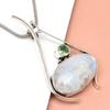 Silberschmuck 2,25" Anhänger Sterling Edelstein Regenbogenmondstein Ostern