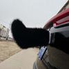 Faux Fur Electric Wagging Tail for Car, Remote Control Moving Tail Decoration, Rechargeable Detachable Auto Accessory for Anime Cosplay