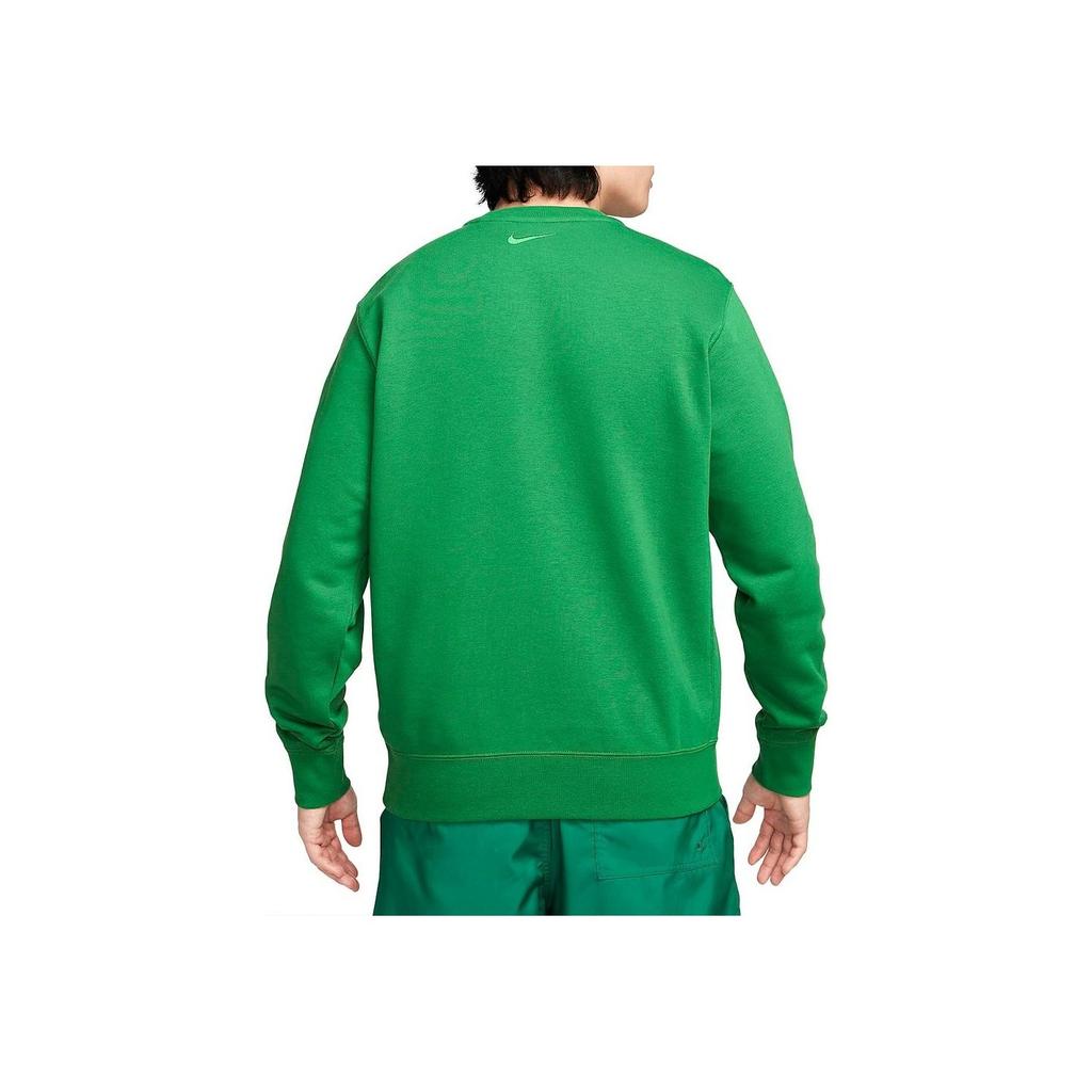 Nike Embroidered Logo Crew Neck Pullover Sweatshirt Men Tops Green FZ4729-399