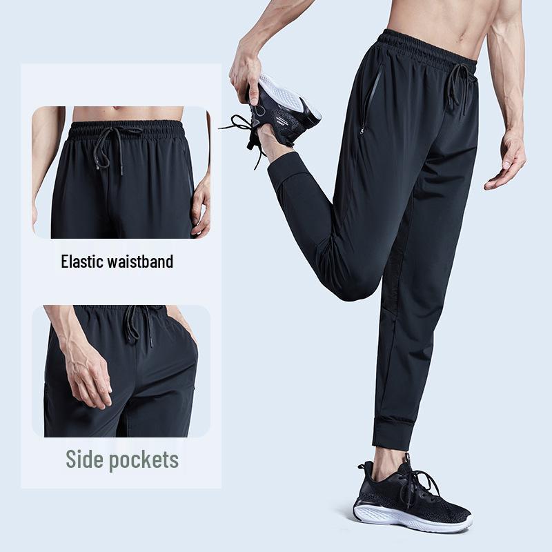 Herren Übergröße Schnelltrocknende Laufhose - Lockere Passform, Kordelzugbund, Lässige Fitnessbekleidung