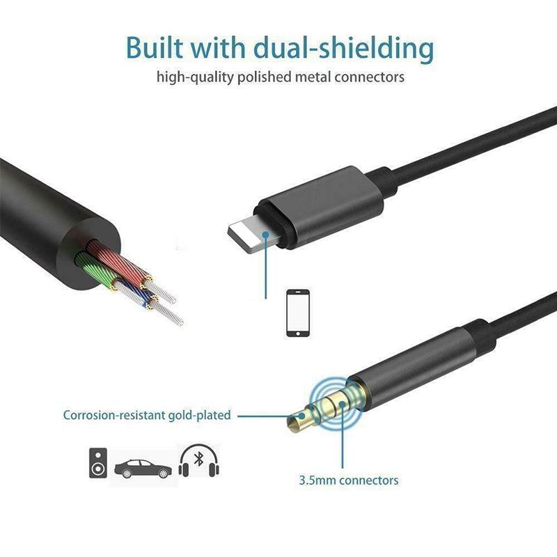 Cavo maschio adattatore jack AUX da 3,5 mm per iPhone 7 8 XS XR Lightning  per audio per auto acquista in modo economico — spedizione gratuita,  recensioni reali con foto — Joom