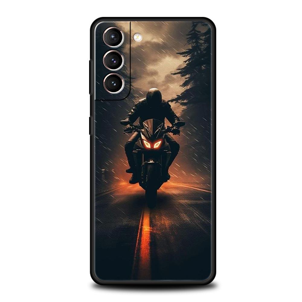 Moto Cross Motorcycle Sports Phone Case For Samsung Galaxy S24 S23 S22 S20 Ultra S21 FE 5G S10 S9 Plus S10E S8 Soft Cover