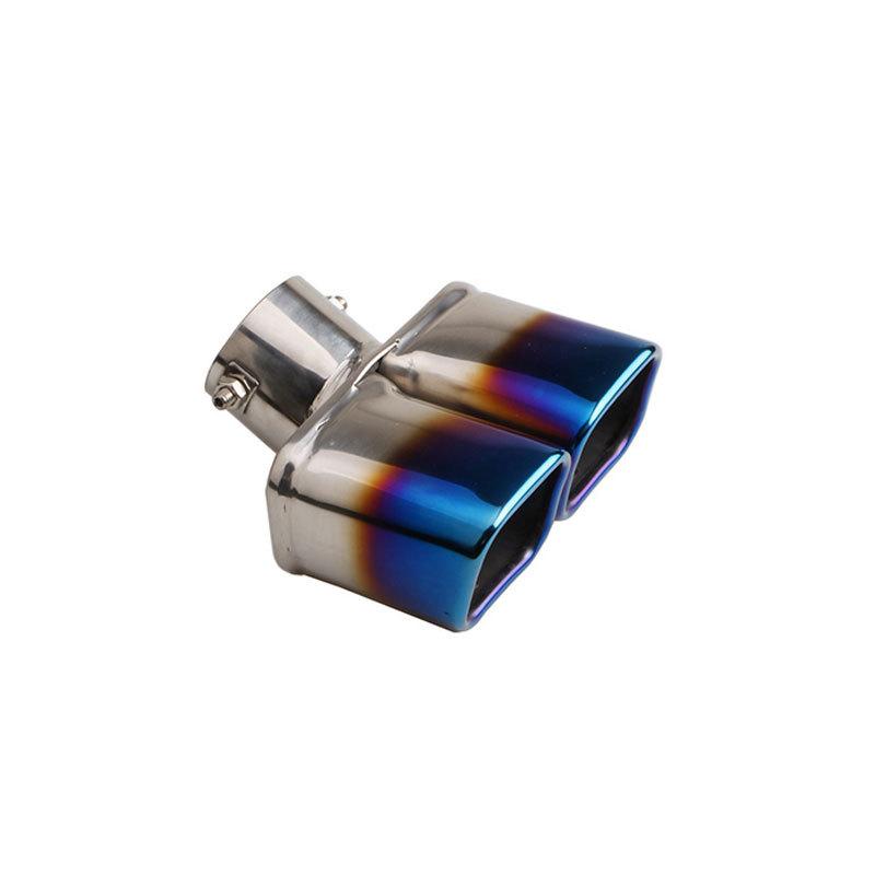Car Exhaust Tip Stainless Steel Exhaust Tail Throat Square Tail Pipe For 2.5-inch Intake Exhaust Systems