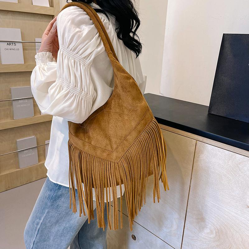 

Женская замшевая сумка-ведро через плечо сумки сумки с кисточками женские сумки люкс дизайнер модный тренд новый