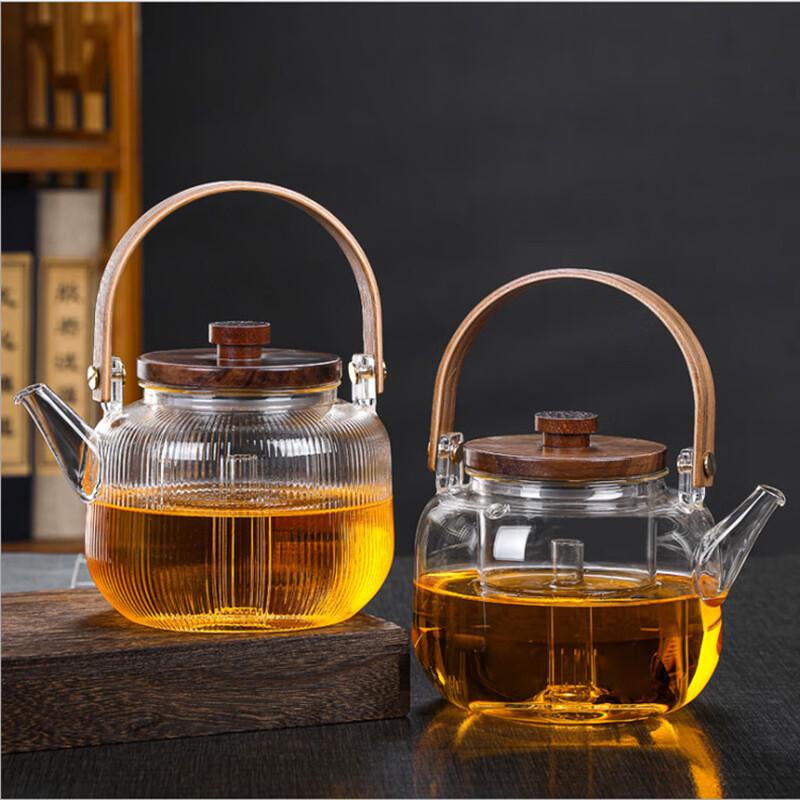 Shangqi High Borosilicate Glass Teapot with Wooden Handle