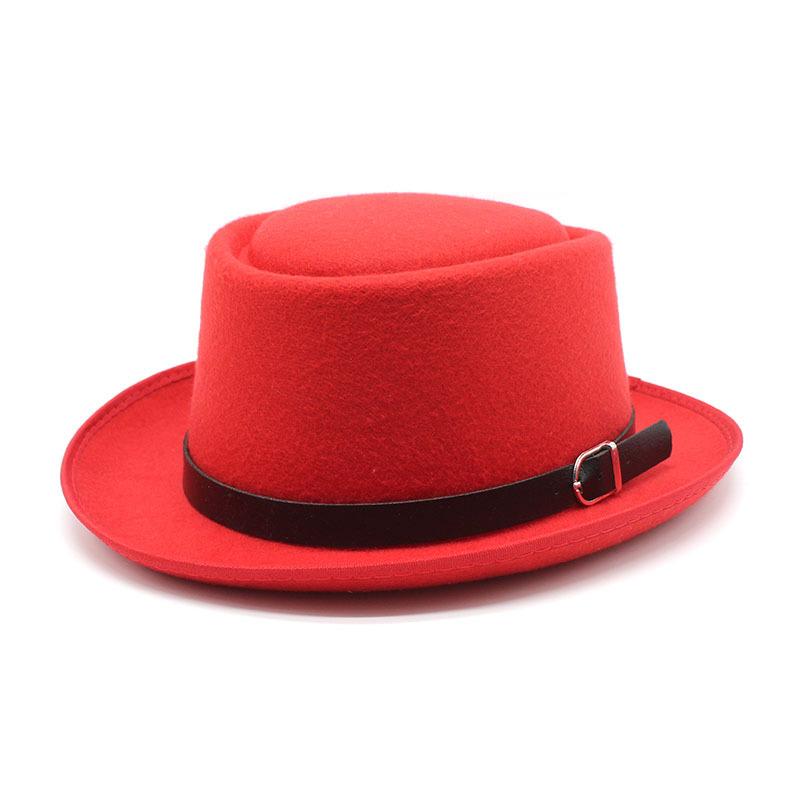 Wind Top Hat Men'S And Women'S Felt Hat Wind British Gentleman'S Hat Casual Bowler Hat