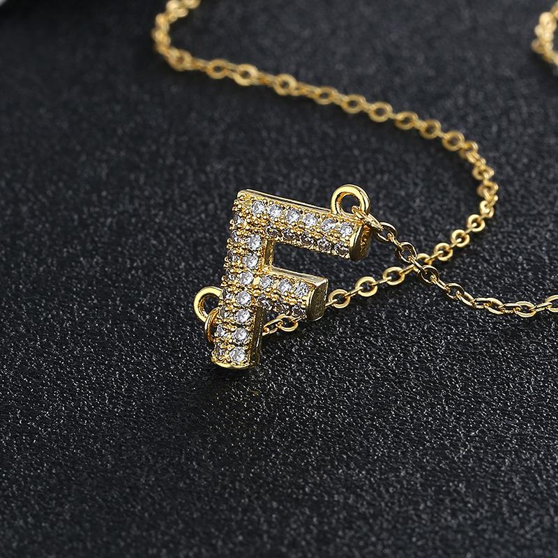 

Цепочка-цепочка с буквой F, популярная женская цепочка на ключицу, цепочка на шею, ювелирные изделия