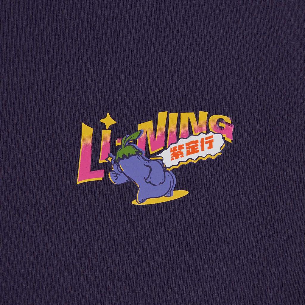 Li-Ning Round Neck Letter Print Pattern Couple Casual T-Shirt Unisex Tops ATSW303-7