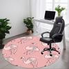 1pc Flamingo Pattern Chair Carpet for Office, Non Slip, Soft and Durable Office Rug for Interior Decoration