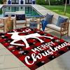 1pc Christmas Elk Area Rug, Slip-Resistant, Easy-Clean, Stain-Resistant, Perfect for Cozy Living Rooms, Bedrooms, Kitchens, Offices, and Hol