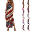 Women's Fashion Casual Independence Day Print Dress