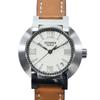 Used Working item Hermes Watch Rechargeable Auto Quartz 3 Hand Ladies Nomade N01.210 White Silver Brown Stylish Beautiful