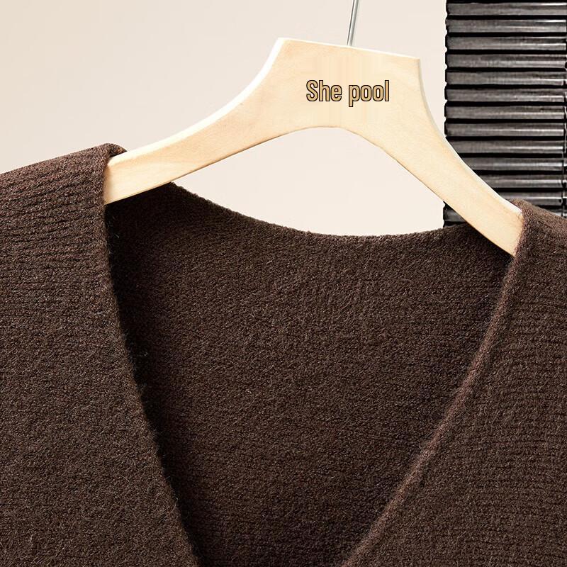 Women's V-Neck Solid Knit Button Vest