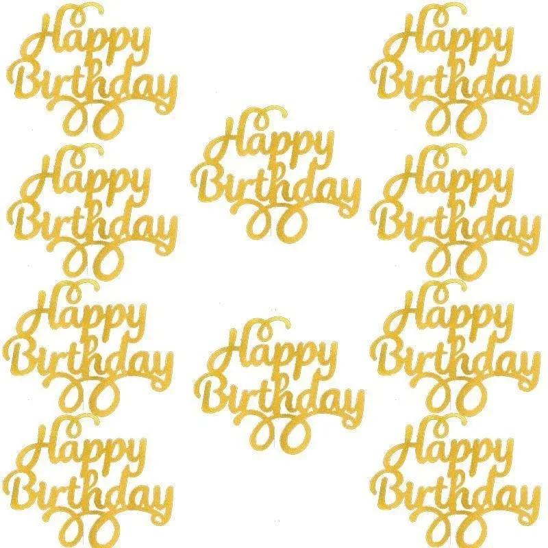 10/20pcs Happy Birthday Cake Topper Decoration DIY Acrylic Letter Birthday Party Supplies cake decorating tools