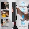 Rechargeable Electric Wine Opener Set Automatic Corkscrew with Foil Cutter Wine Pourer Vacuum Stopper Bar Accessories Kit
