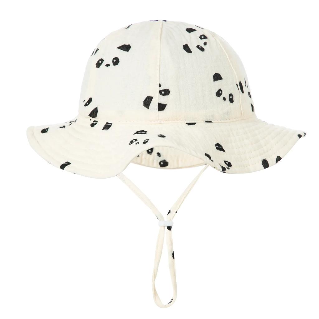 Accessories Kids Summer Autumn Baby Fisherman's Hat Solid Prints Muslin Cotton Panama Girls Hat Beach Infant Sun Protection Cap