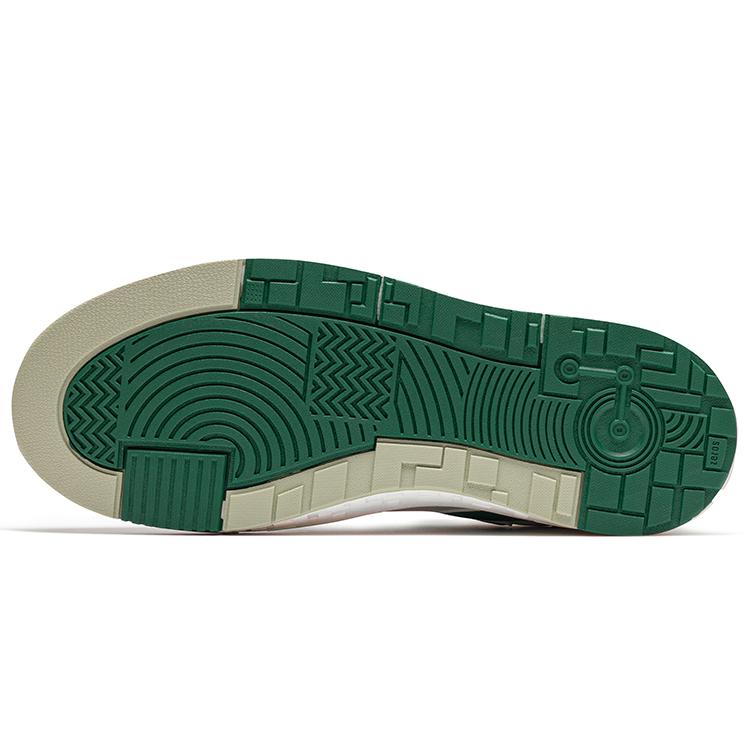 New Anta Street Play Series Slip Resistant, Abrasion Resistant, Lightweight Low Top Skateboard Shoes Women's White Green 122228066S-1