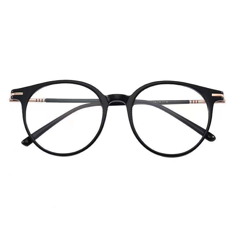 Color Metal Tr Glasses Frame Women'S Plain Anti-Blue Flat Glasses Can Be Matched With Myopia Glasses