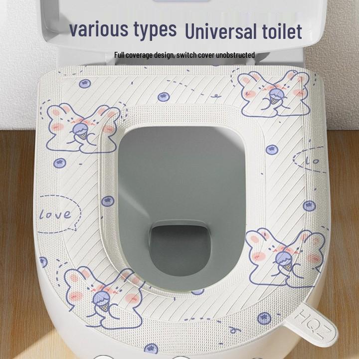 Universal EVA Waterproof Toilet Seat Cushion & Cover for All Seasons