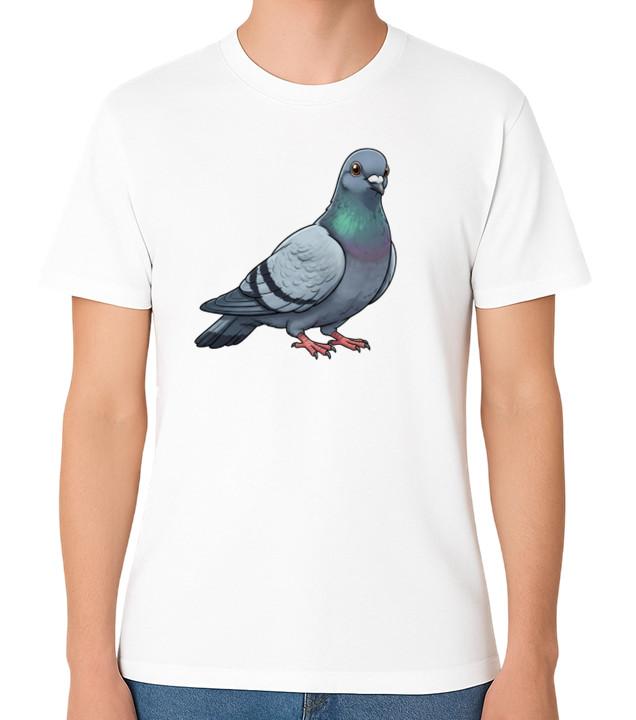 

Beautiful Pigeon Graphic Unisex T-Shirt Urban Realistic Bird Lover Tee 5XL різнокольоровий