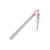 Noren Kanzashi (Clear Beads - Usagi-dama/Pink) Hair Stick / Made In Japan Dragonfly Glass Bead Style Hair Ornament Hair Accessory for Updos /