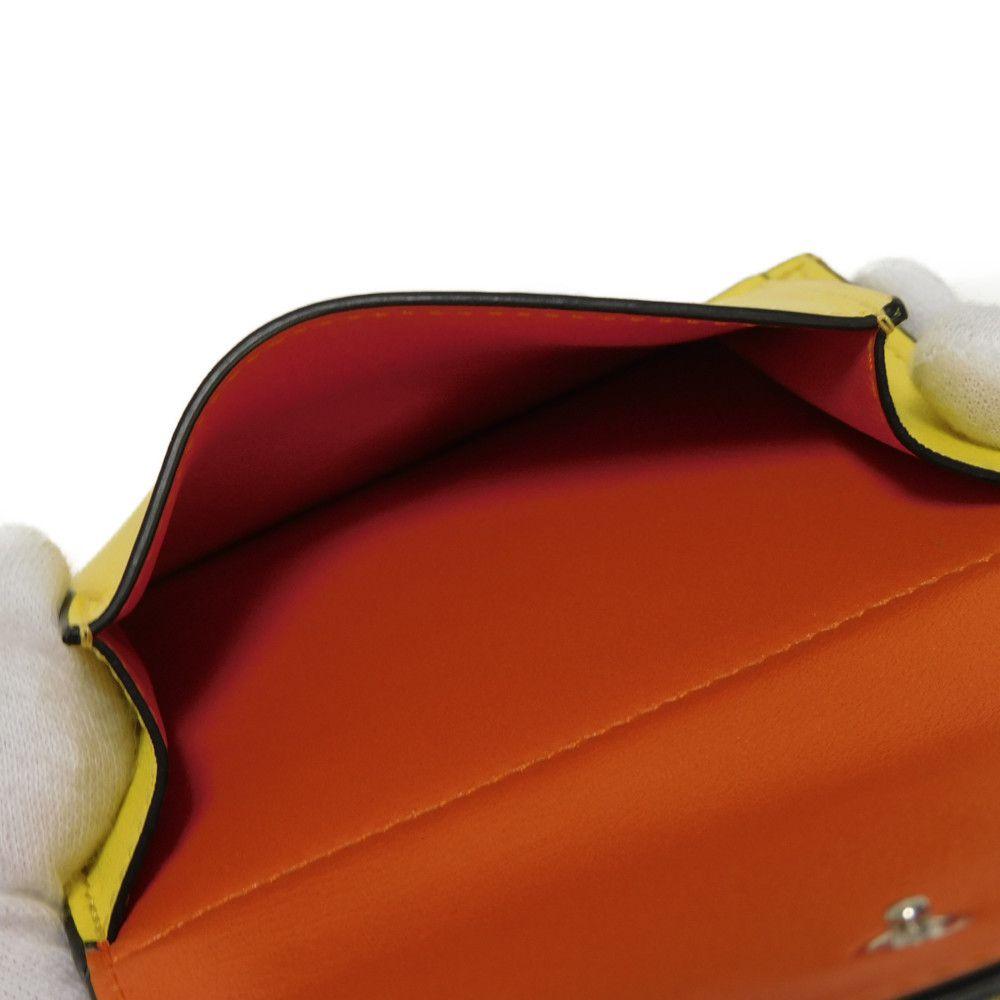 Used 12695 Cocktail Trifold Wallet C643TR2X13 7942 Anagram Lemon Stone Orange Paula's Ibiza Yellow Women's from Japan