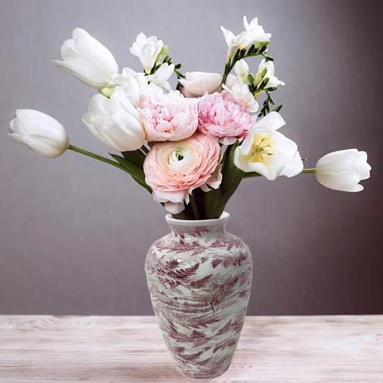 3D Puzzle Vase DIY Puzzle Vase Flower Holder 160 Curved Puzzle Pieces Decorative Floral