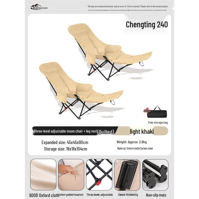 Adjustable Outdoor Folding Recliner Chair with Three-Position Backrest - Perfect for Office, Camping, or Relaxation