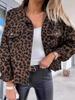 Leopard Print Frayed Denim Jacket 68138