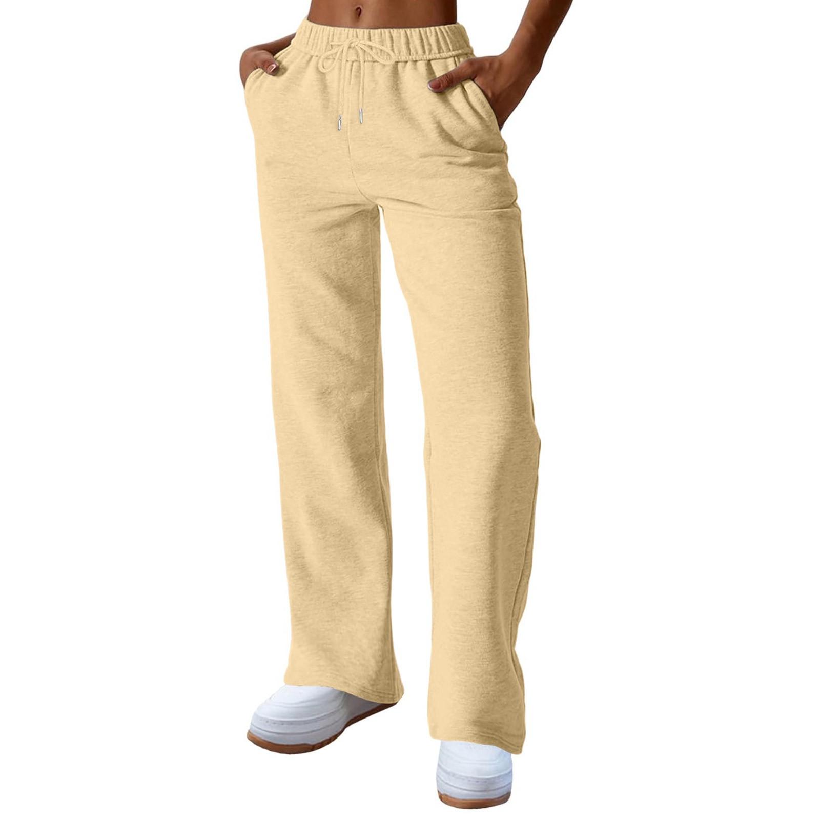 

Женские модные свободные однотонные спортивные штаны на шнурке, повседневные брюки с карманами M хаки