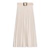Za Autumn New Arrivals Women's Clothing Zr European and American Style Belted Suede Effect Pleated Midi Skirt 3046252 711