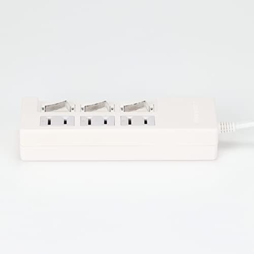 BUFFALO 2 Pin Power Tap 3 Ports Individual Switch 5m White BSTAPSW2350WH